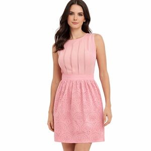 Missoni Pink Sleeveless Eyelet Dress | Italian Designer 40/ Small